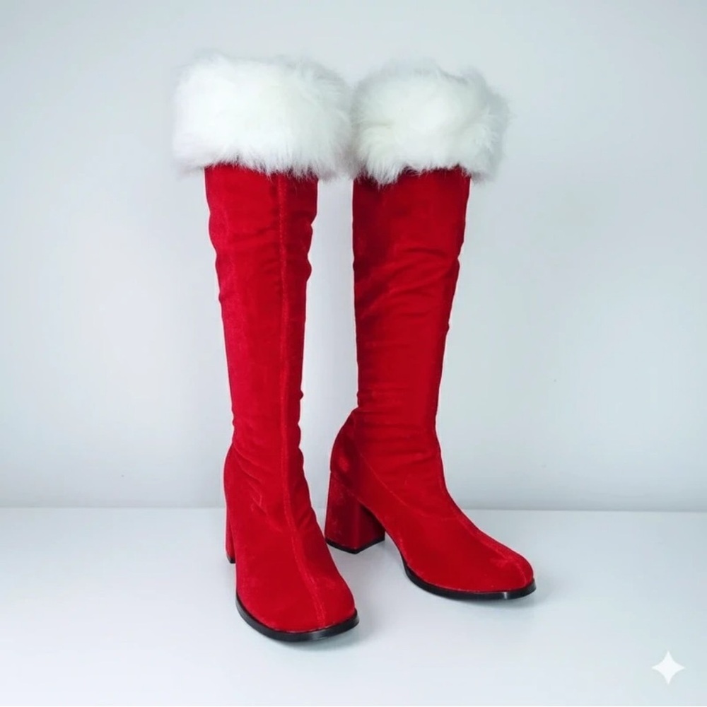 Funtasma Scarlet Heeled Boots with Snowy Fur